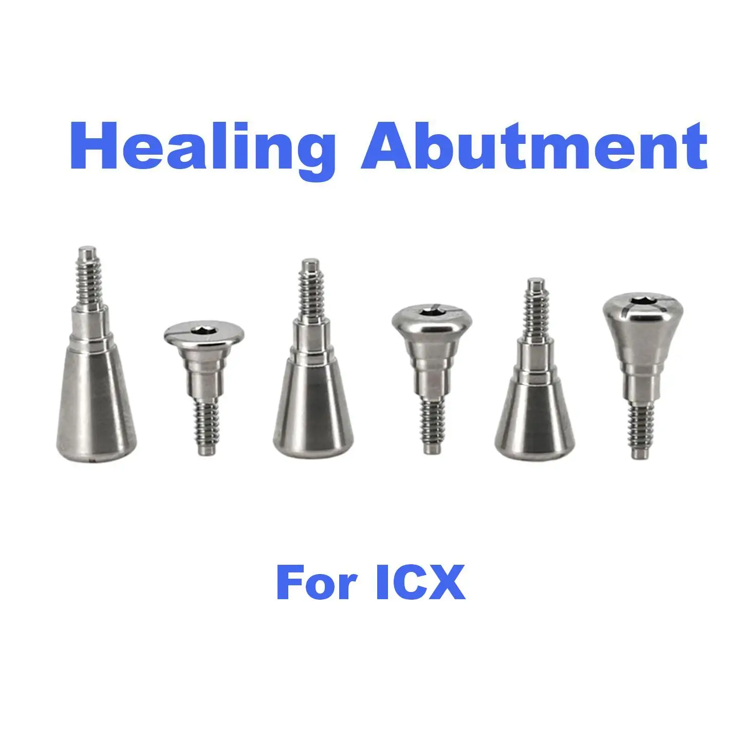 Medical Grade Titanium Dental Healing Abutment Gingival Former Cap Designed for ICX Implant System Prosthetic Treatment