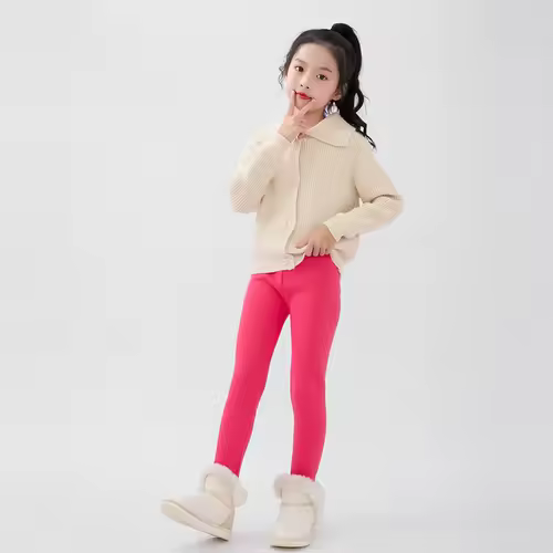 SheeCute Girls Winter Warm Pants Kids Fleece Lined Leggings for 3-11 Years SCW7101 - Image 4