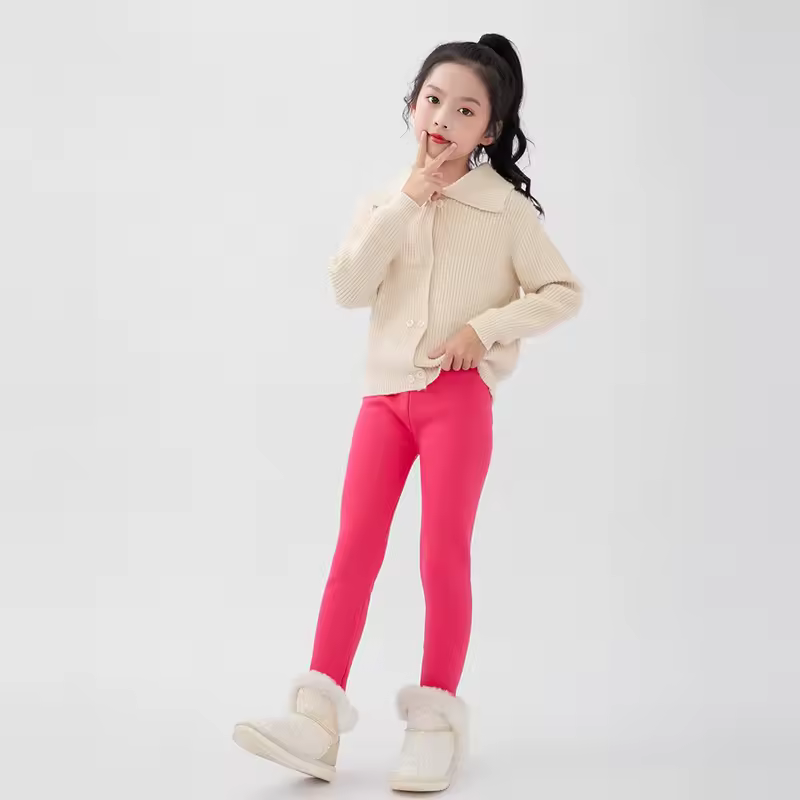 SheeCute Girls Winter Warm Pants Kids Fleece Lined Leggings for 3-11 Years SCW7101 - Image 4