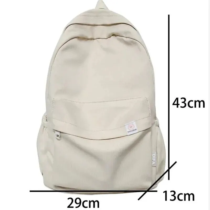 Mochila impermeable de nailon para mujer, bolsa de viaje femenina, Mochila escolar para chicas adolescentes, bolsa de libros de Color sólido