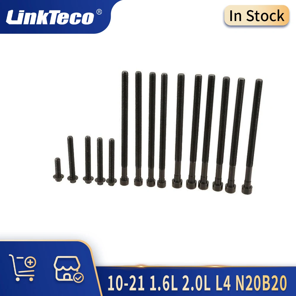 

Auto Engine Parts Cylinder Head Bolt Set Kit Fit 10-21 1.6 2.0 L Gas For BWM N20B20 N20 B20 N26B20 N26 X1 X3 X4 X5 X6 1.6L 2.0L