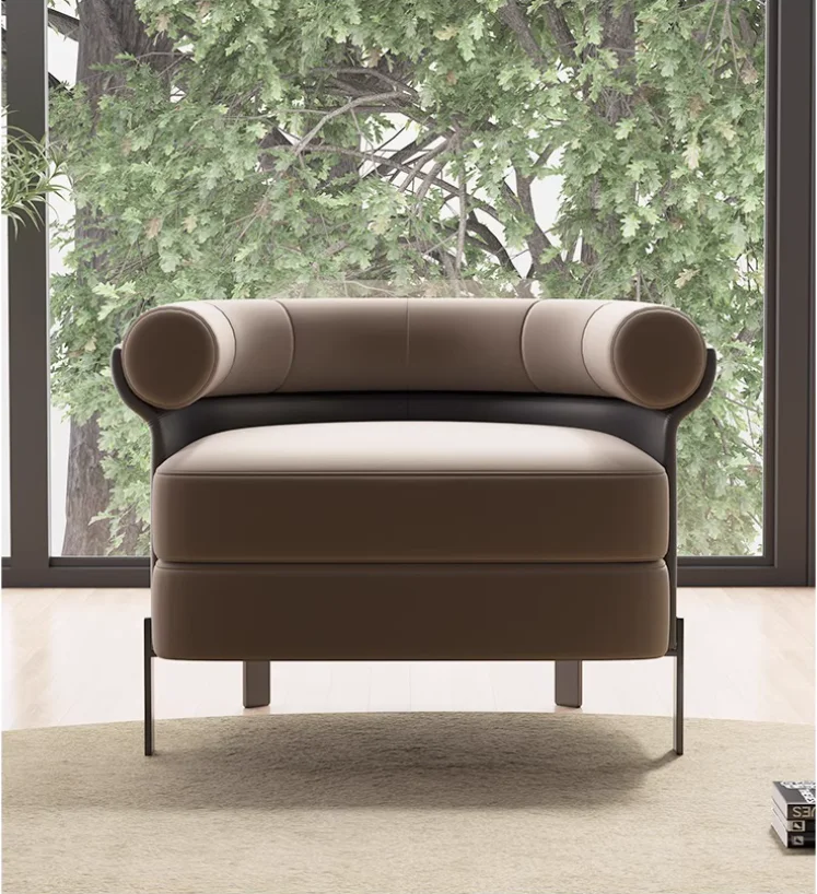 

# Seater Armchair With Durable Wood-Panel Style Home Office Bedroom Hotel Living Room