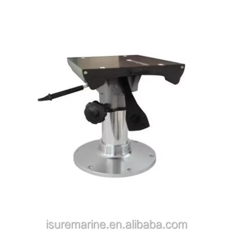 

STLF ADJUSTABLE BOAT PEDESTAL/FIXED HEIGHT PEDESTAL HEIGHT 9" WITH SWIVEL and SLIDER ANODIZED 9" BASE and POST