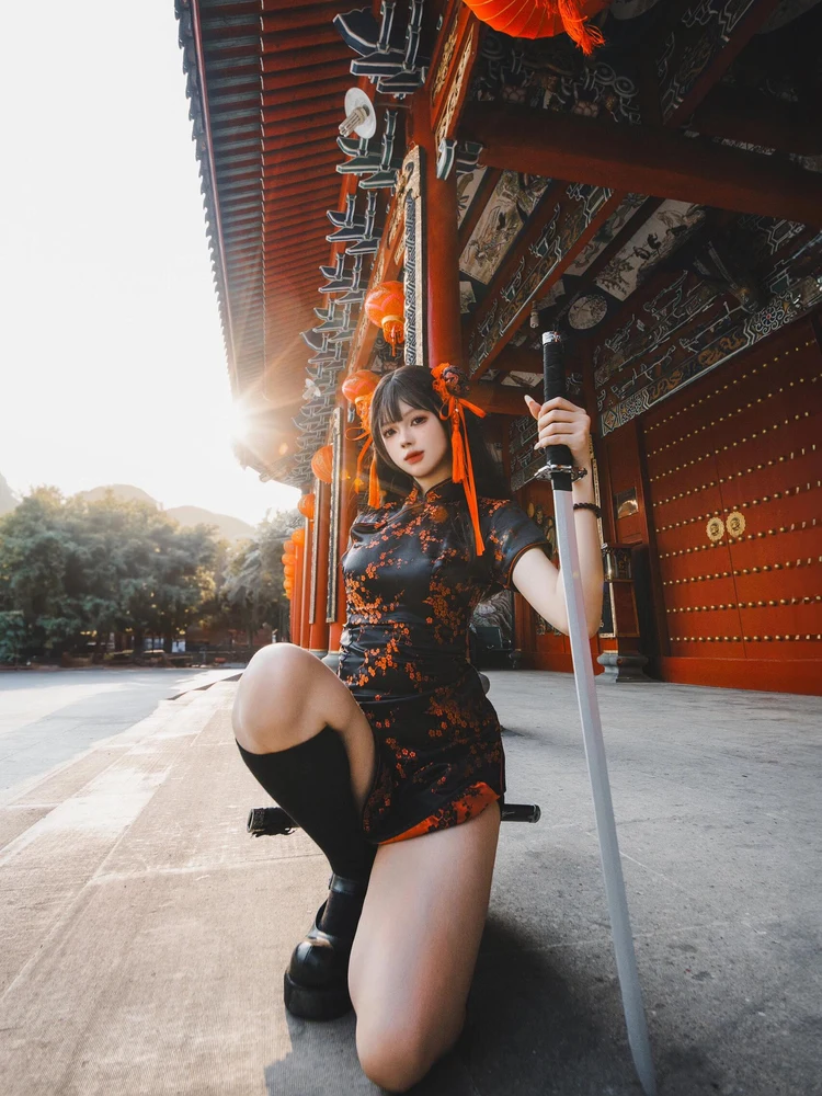 تنورة صينية جديدة من Sle Dr loween Cisas Cosplay orm تنورة خادمة ناعمة للفتيات ملابس يومية #3