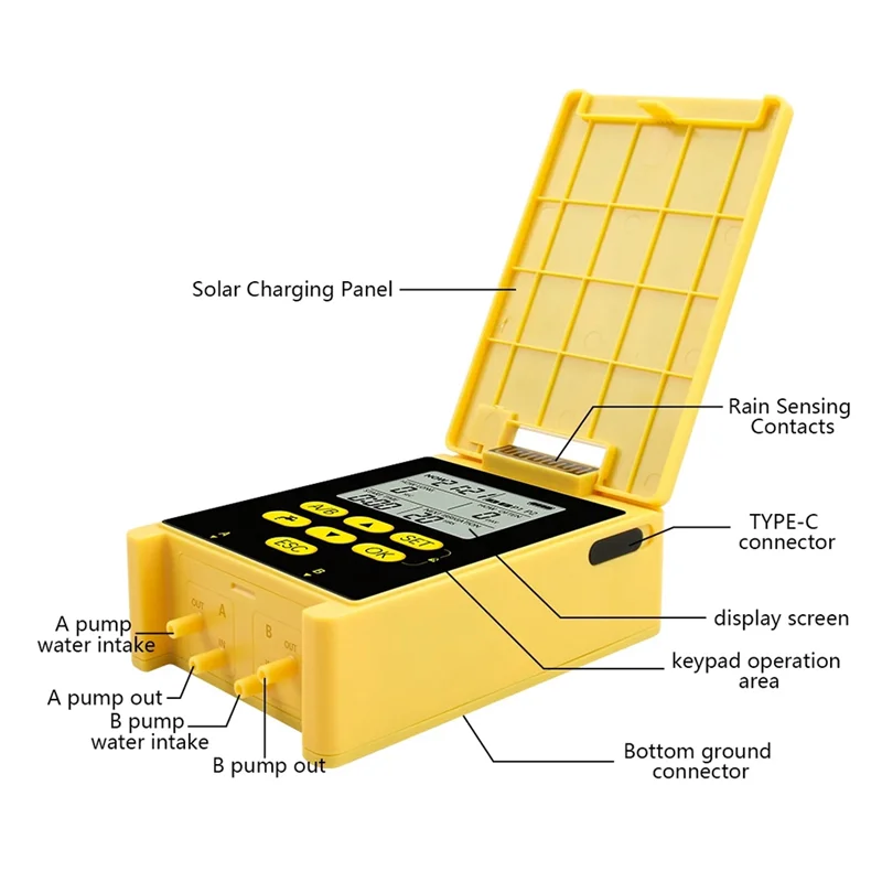 

ABFI Automatic Watering Device Irrigation Timer Digital LCD Automatic Irrigation System