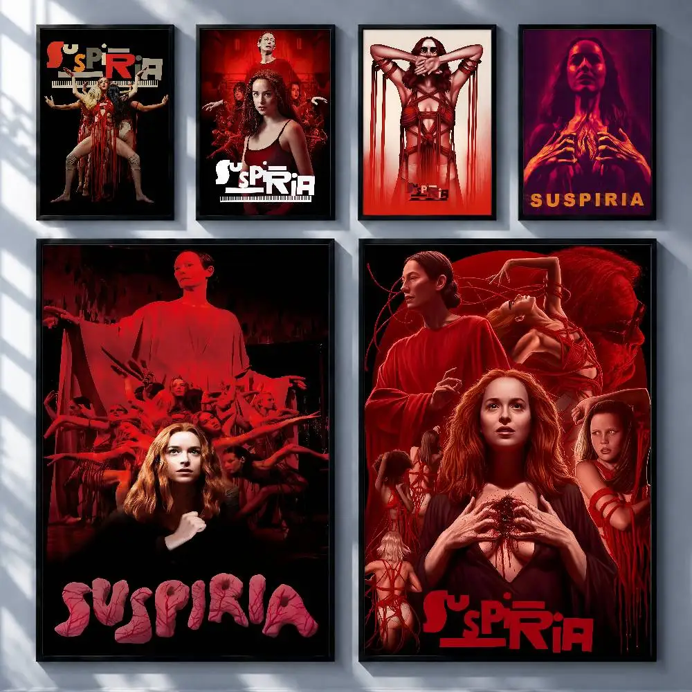 Horror Movie Suspiria Posters Premium Self-Adhesive No Residue Wall Sticker for Home Office Bar Decor