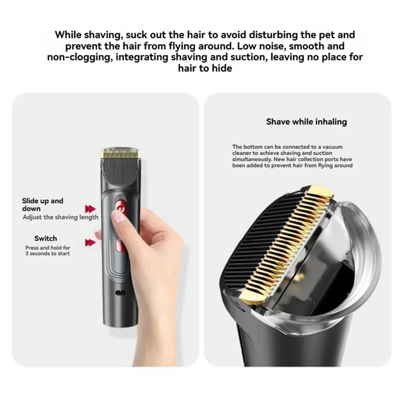 A99G-Vacuum Pet Grooming Kit For Dyson V7 V8 V10 V11 V12 V15 Electric Shaver Clipper Hair Clipper Attachment For Dogs Cats
