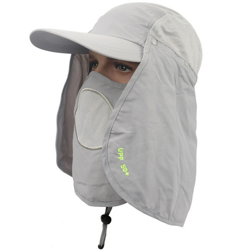

Free Size Uv 50+ Windproof Quick Dry Lightweight Sun Protection Hat With Adjustable Buckle Removable Shield Mask For Fishing