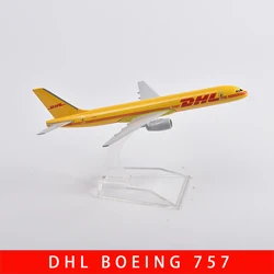 JASON TUTU 16cm Boeing 757 DHL cargo aircraft Airplane Model Airplane Diecast Metal 1/400 Scale Planes