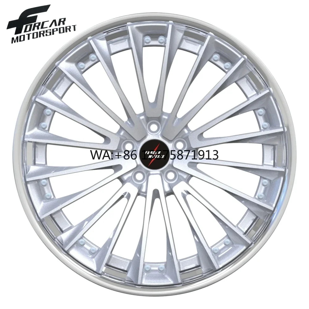 

Кованые диски Forcar T6061 18 дюймов, полностью полированные, глянцевые черные, облегченные, для легковых автомобилей, 5*112, 5*114.3, 5*120