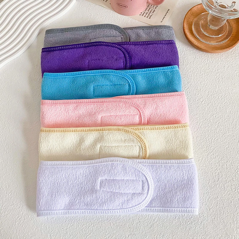 1pc Microfiber Polyester Facial Spa Headband Washing Makeup Cosmetic Shower Soft Women Hair Band