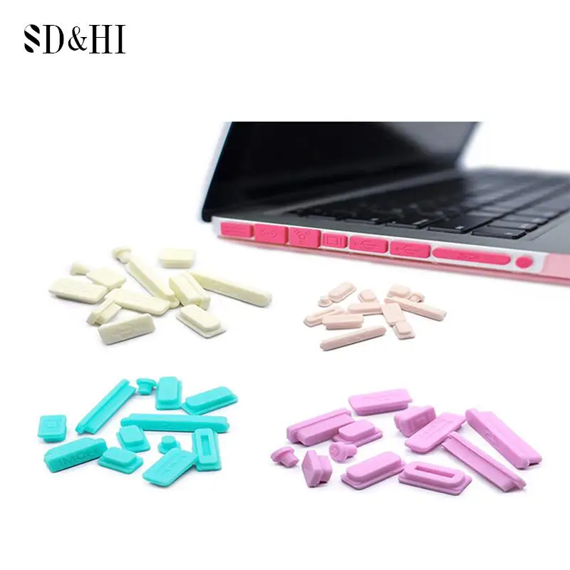 Air13.6 M2 A2681 Pro/M1 Soft Silicone Dust Plug Protection Set For Laptop Dust Plugs Soft Silicone Anti-dust Plugs Protect Set