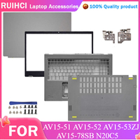 New Laptop For Acer Aspire AV15-51 AV15-52 AV15-53ZJ AV15-78SB N20C5 LCD Back Cover Front Bezel Palmrest Bottom Case Gray Shell