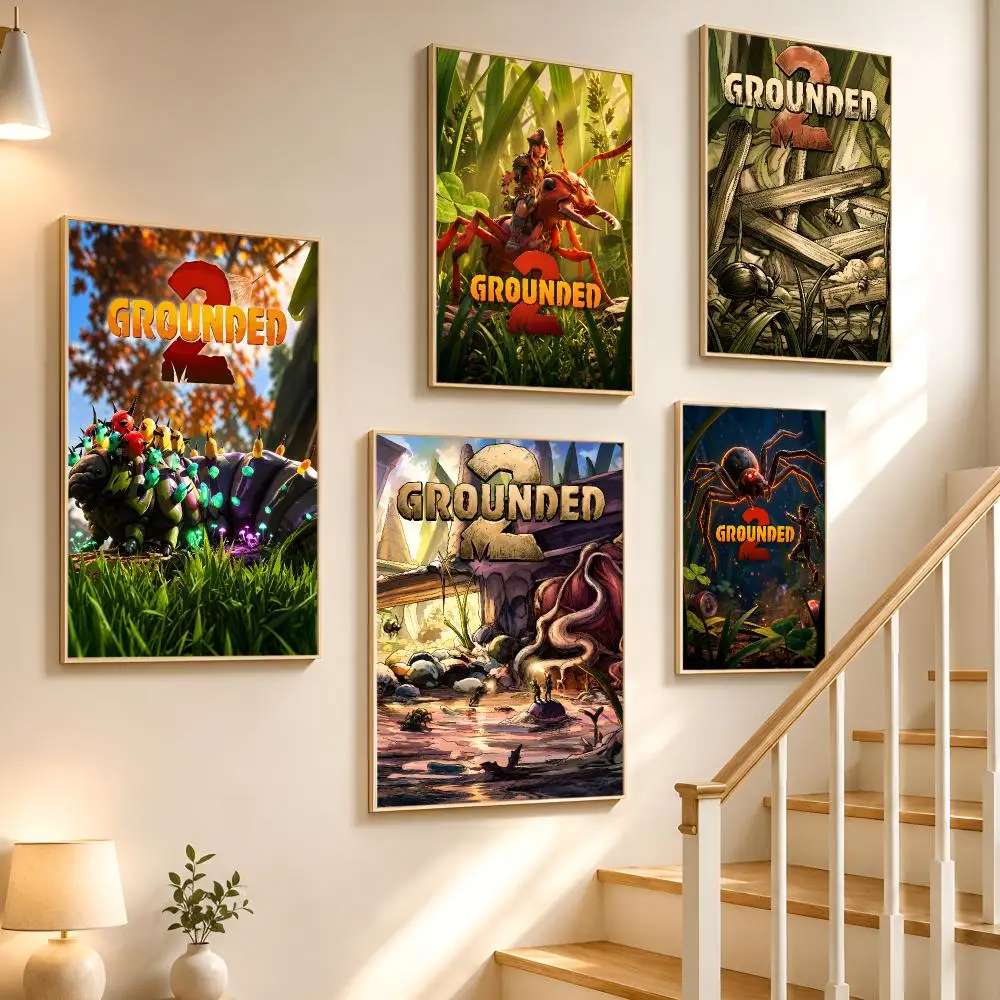 Game Survival Adventure Grounded Poster High-definition waterproof stickers, suitable for home décor,holiday decorations