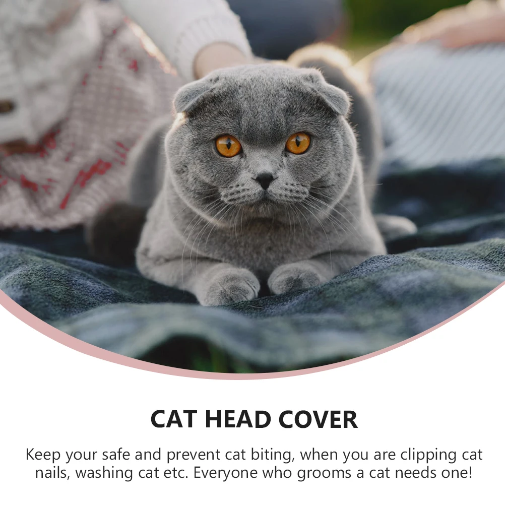 

Cat Head Cover Transparent Cat Eye Cover Anti Bite Breathable Muzzle Practical Pet Accessory for Grooming Clipping Nails Bathing