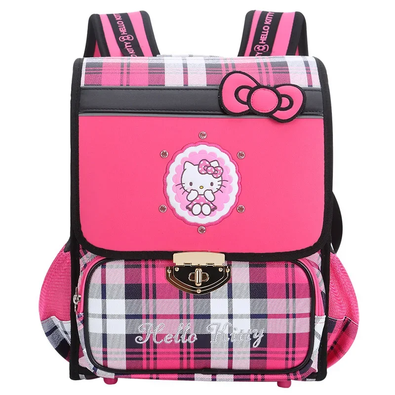 Miniso Hello Kitty primaire étudiant Grade1-3 sac à dos fille dessin animé cartable écolière protéger la colonne vertébrale sac d'école élève enfant cadeau