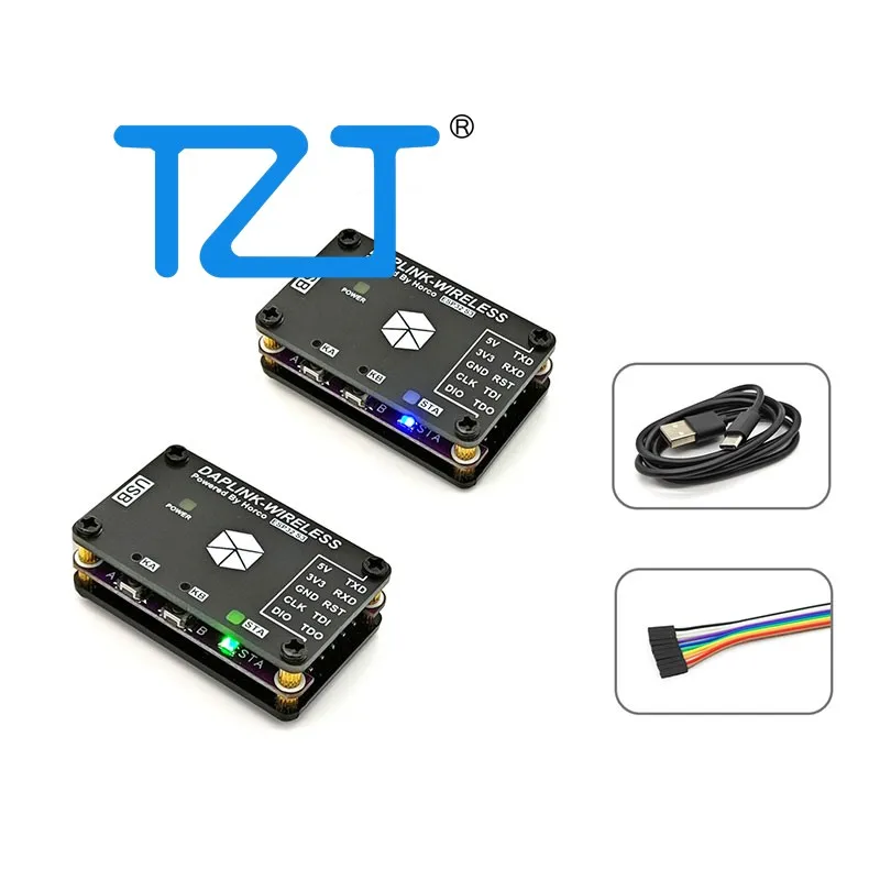 TZT High-Speed DAP Debugger DAPLink Emulator STM32 Programming Tool Downloader (1/2 Pieces) + Dupont/OpenCTR Dedicated Cables