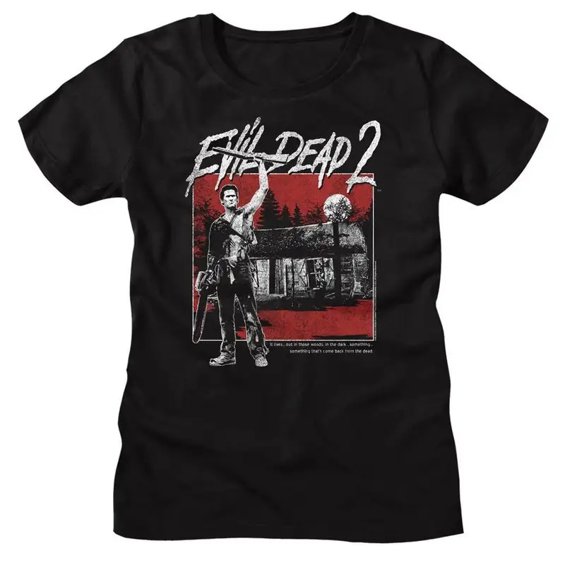 Evil Dead Cabin Square Black Women's T-Shirt