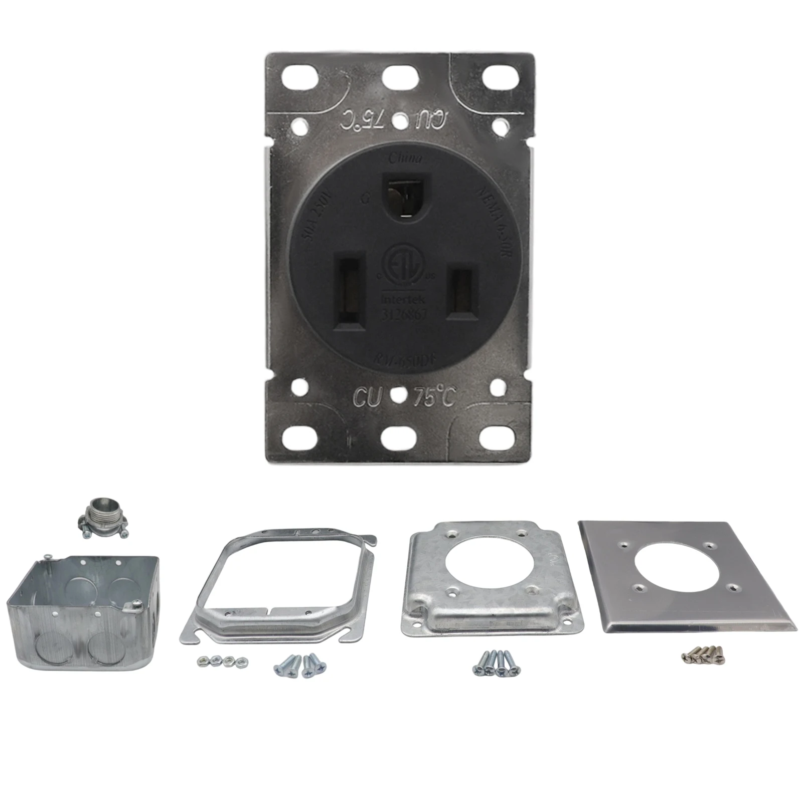 

Розетка 50-амперная, сверхмощная розетка NEMA 6-50R для мощных инструментов, сварщиков, плазменных резаков, электрических диапазонов, сушильных устройств