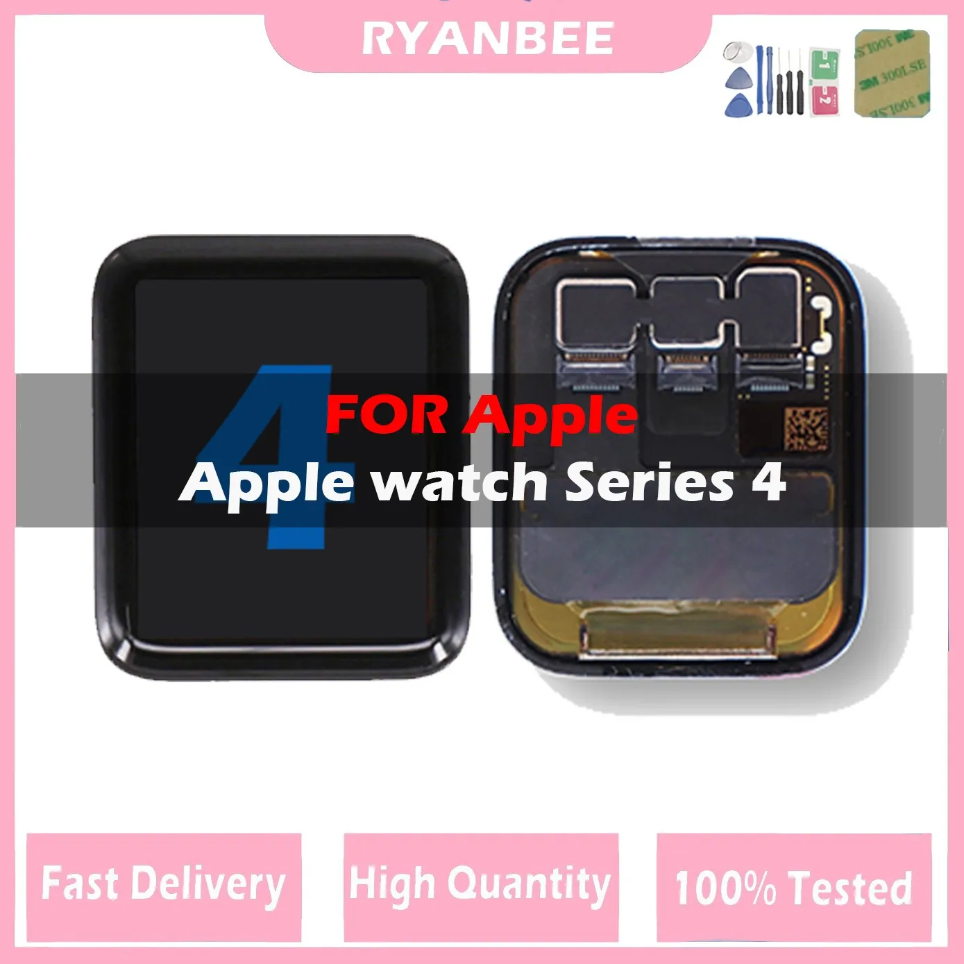 

lcd For iWatch S4 40mm For Apple Watch Series4 44MM LCD Display Touch Screen Digitizer Replace LCD+3M Frame Adhesive + Tools