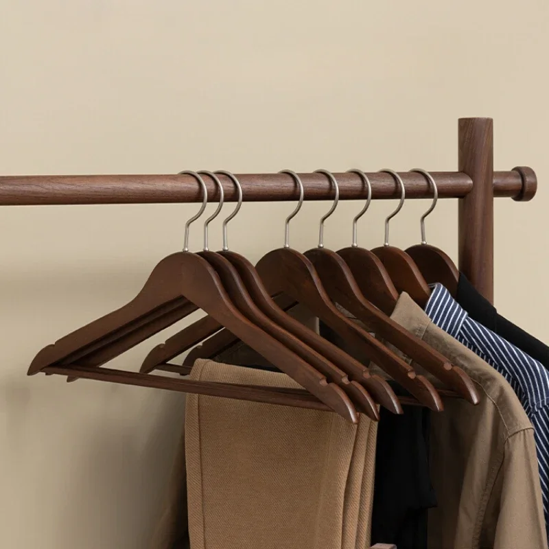 Solid Wood  with Anti-Slip Shoulder Guard Closet and Wardrobe Hangers Household Storage Solution Anti-Slip  Clothes Hangers