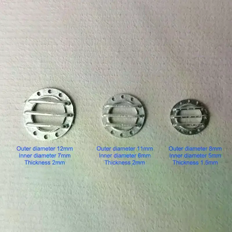 12PCS Miniature Round Grille Porthole Outer Dia 12mm/11mm/8mm Detailed Alloy Portholes For Miniscale Model Ship Boat Decoration