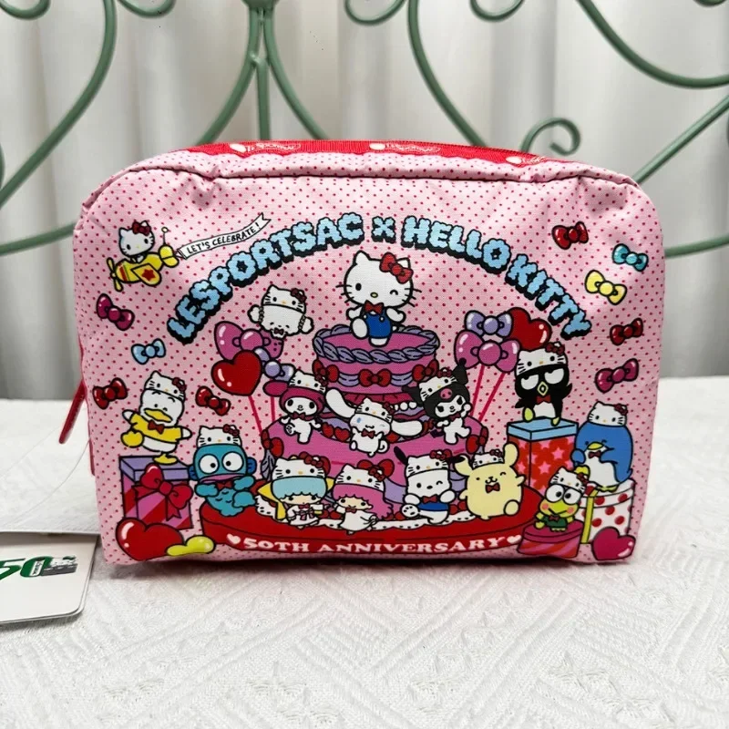 New Cute Cartoon Print Hellokittys Womens Clutch Canvas Casual Cartoon Storage Anime Kawaii Coin Cosmetic Bag Halloween Gift