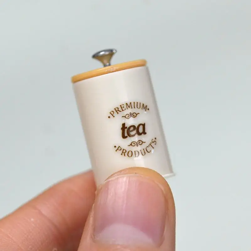 ชุดเก็บของในครัวขนาดเล็ก, โมเดลขวดโหลสไตล์นอร์ดิกสำหรับบ้านตุ๊กตา, กล่องขนม 3 ชิ้น, กระป๋องใส่ของแห้งสำหรับเล่นบทบาทสมมติ