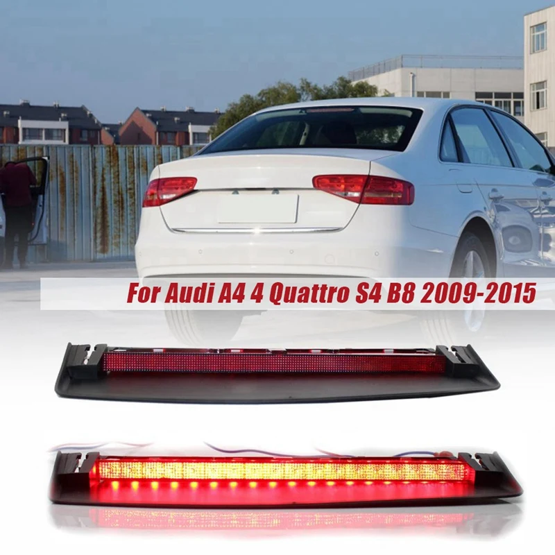 

Автомобильный 3-й третий стоп-сигнал 8K5945097 для A4 4 S4 B8 2009-2015, задний третий стоп-сигнал, светодиодная лампа-ABVK