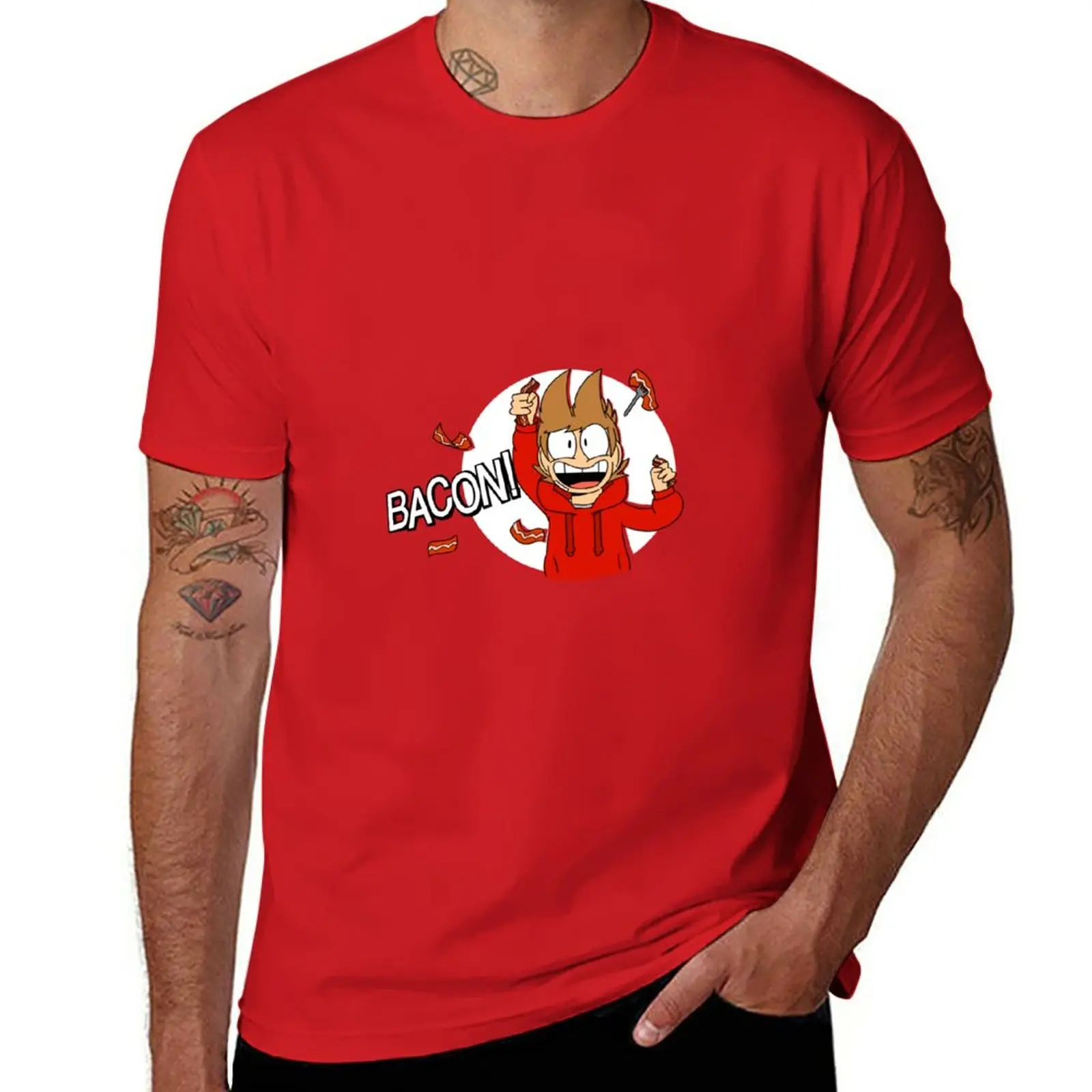 New Eddsworld - Legacy Tord Bacon Shirt (fixed size) T-Shirt Anime t-shirt black t shirts mens workout shirts