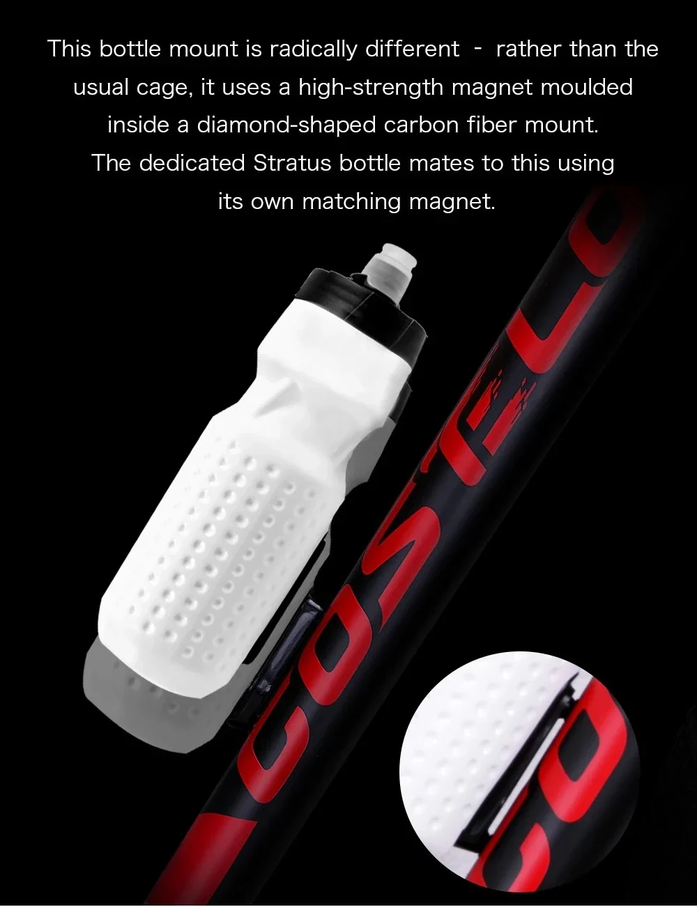 Innovation Costelo Magnetischer Flaschenhalter für Fahrrad, Sport-Wasserflasche, 710ml mit Druckverschluss – Detail 5