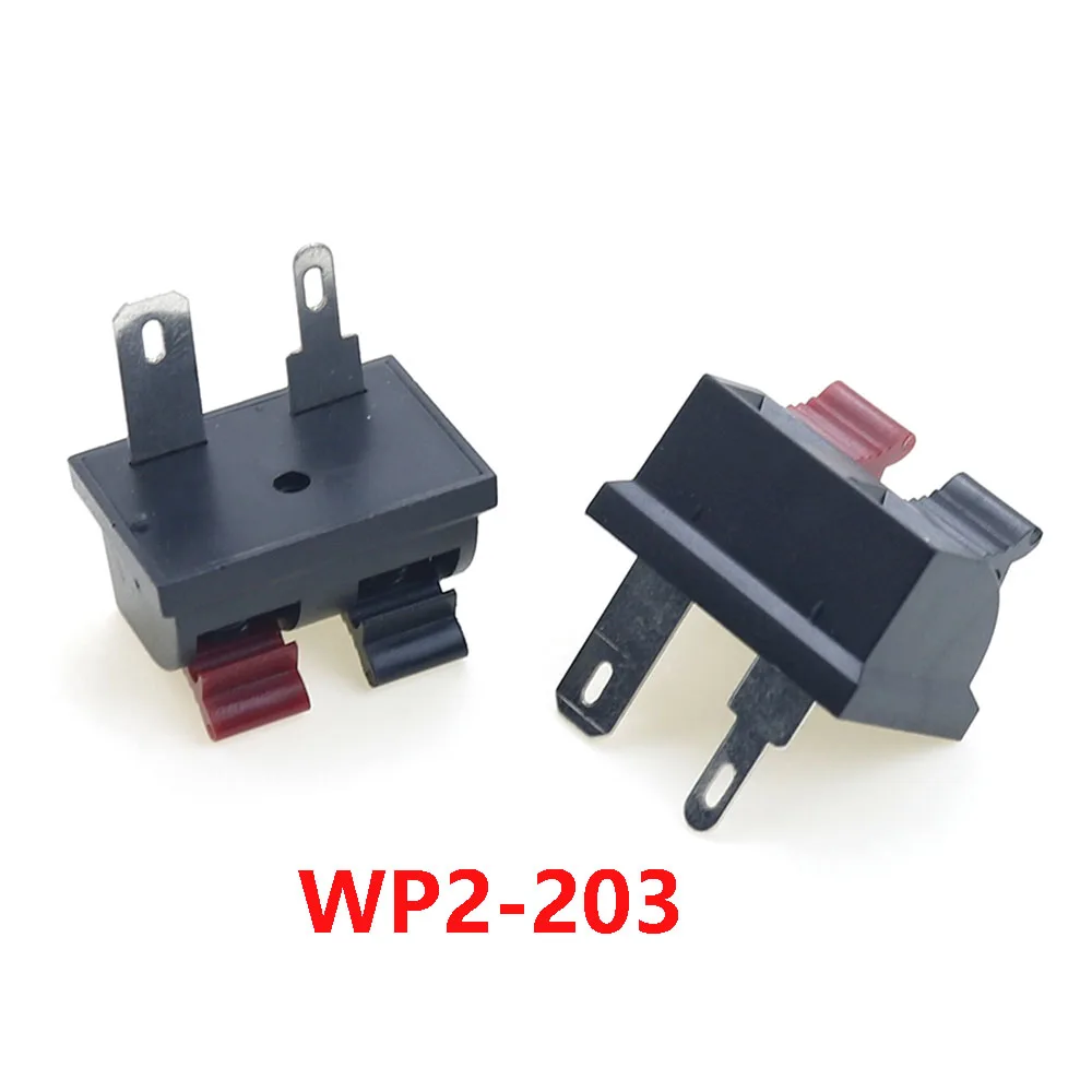 Picture 5: WP2 Stereo Speaker Plate Terminal Strip Board 2 Way Binding Post Connector Socket Block Push Type LED Spring Terminal Switch ﻿