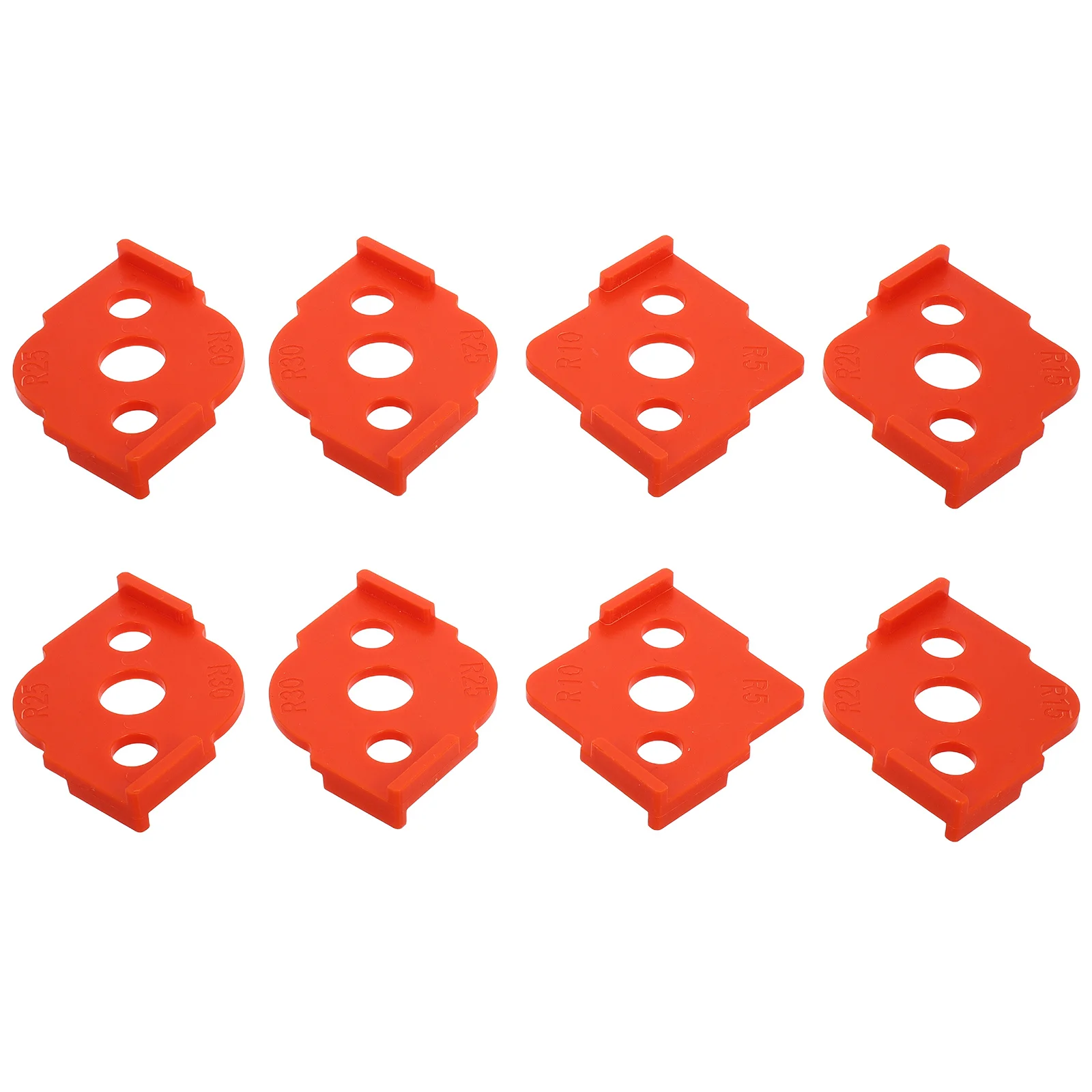 

8Pcs Router Corner Radius Woodworking Templates Jig Half Round Routing Tool for Quick Accurate Rounded Corner Cutting Stencil