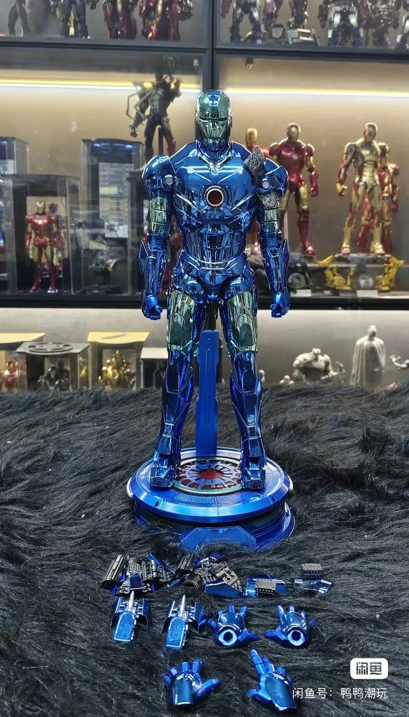

In Stock Hottoys Ht 1/6 Mms814d71 Iron Man Mk3 Stealth Mode Version2.0 Blue Limited Edition Action Figures Collectable Model Toy