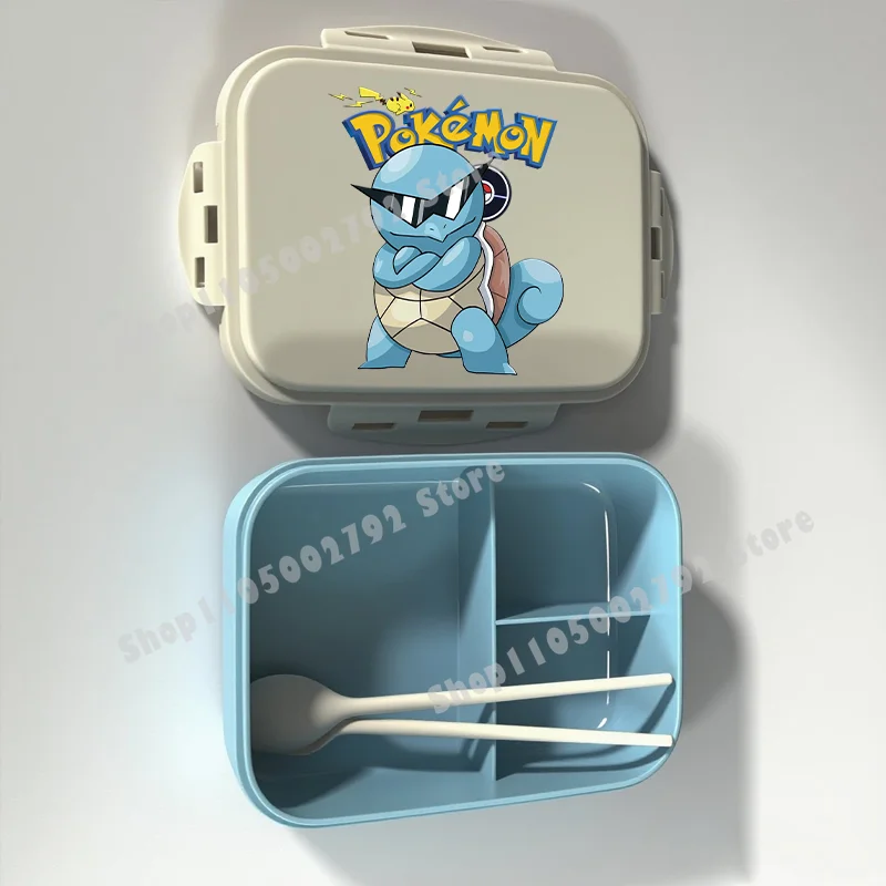 Niedliche Pokémon Bento-Lunchbox Cartoon-Figur Pikachu Bedruckter Lebensmittelbehälter Kinder-Schul-Essensbehälter Geschenk für Kinder