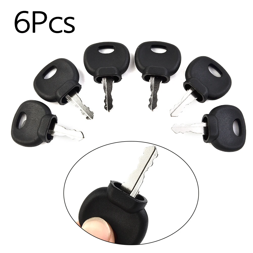 6Pcs Car Ignition Key Plant Application Spare 14607 For Jcb Bomag Manitou Tractor Excavator Start Switch Door Lock