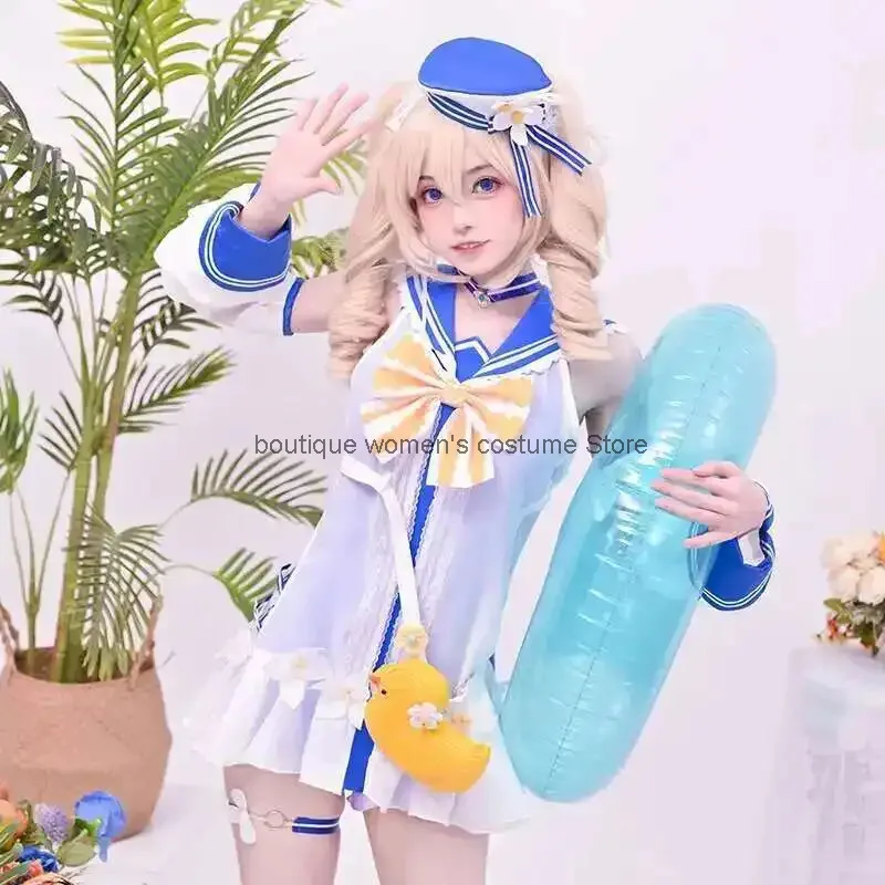 

Cos Хэллоуин Карнавальная Униформа Genshin Impact Барбара Косплей Костюм Женский Милый Купальник Сексуальный Купальник Комбинезон