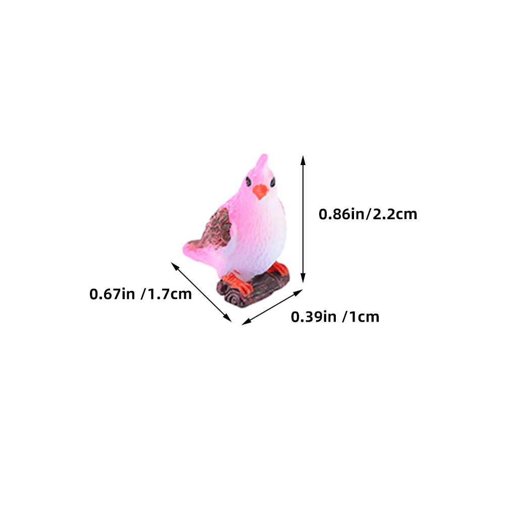 10 個ミニチュアオウム樹脂鳥の装飾庭庭ホームオフィスデスクトップ造園アクセサリー動物像