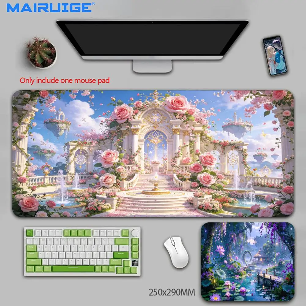 Magic Flower Cave Table Mat Non Slip Rubber Base Smooth Surface Large Size For Kids Gaming Desk