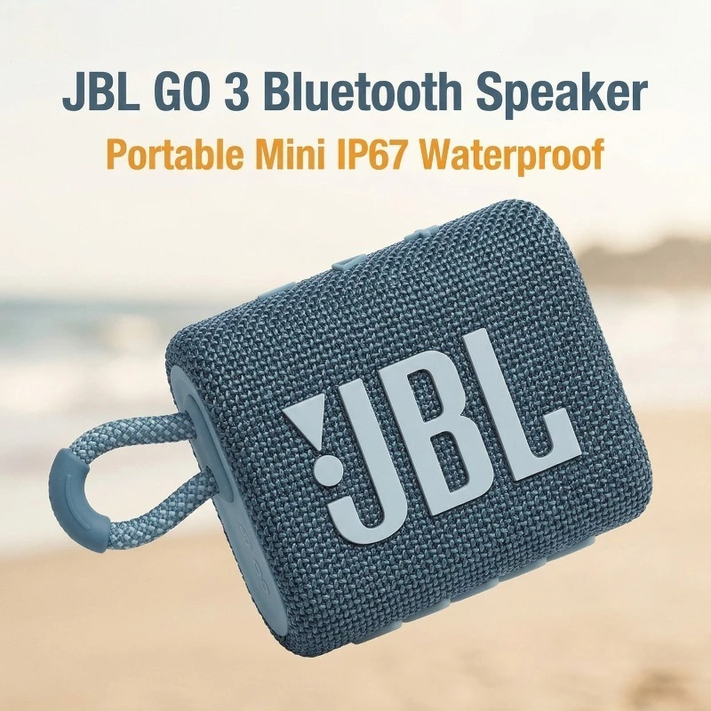 

Портативная беспроводная мини-колонка JBL GO 3 с Bluetooth, водонепроницаемая и пыленепроницаемая (IP67), для активного отдыха, походов, путешествий, пляжных вечеринок и дома