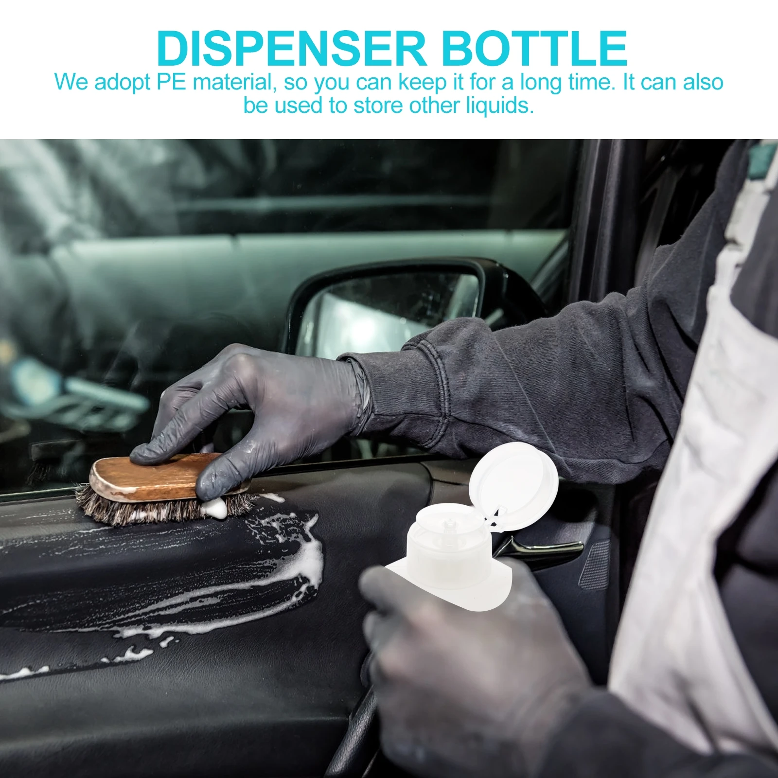 

2pcs 250ml Empty Liquid Storage Bottle Anti reflux Stainless Steel Top Cover Dispenser Alcohol Cleaner Storage