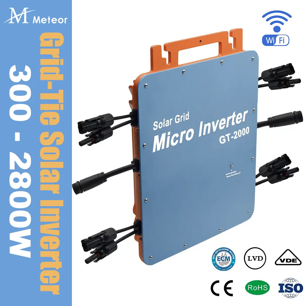 300W 400W 600W 2000W 2800W On Grid Micro Solar Inverter 110V 220V 230V Grid Tie Solar System Complete Kit Home Appliance Camping