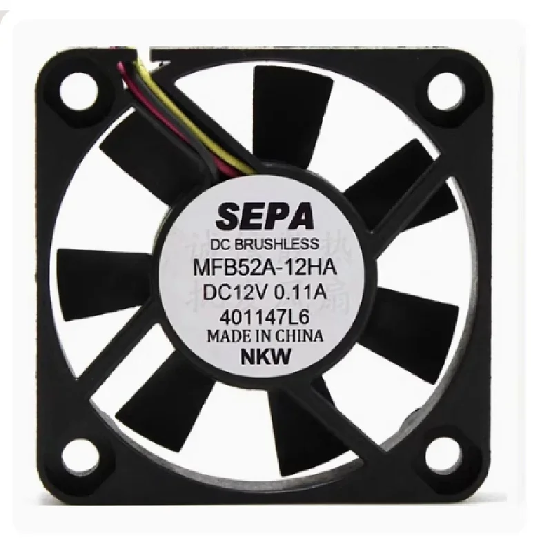 FOR SEPA MFB52A-12HA DC 12V 0.11A 50x50x10mm 3-Wire Server Cooling Fan