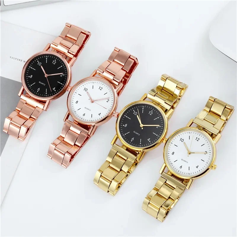Simple And Stylish Glow-in-the-dark Needle Watch Business Casual Digital Quartz Watches Alloy Strip Unisex Style Holiday Gifts