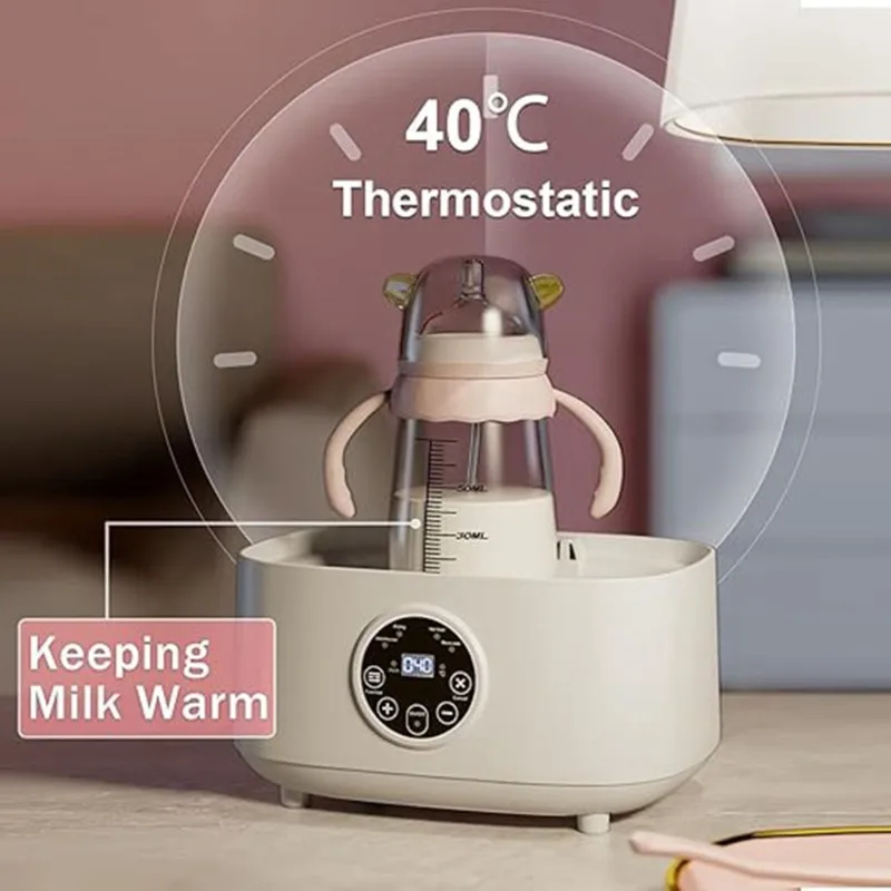 【SIMPLE】Electric Steam Baby Bottle Sterilizer And Dryer, 5-In-1 Large-Capacity 2-Layer Compact Design US Plug