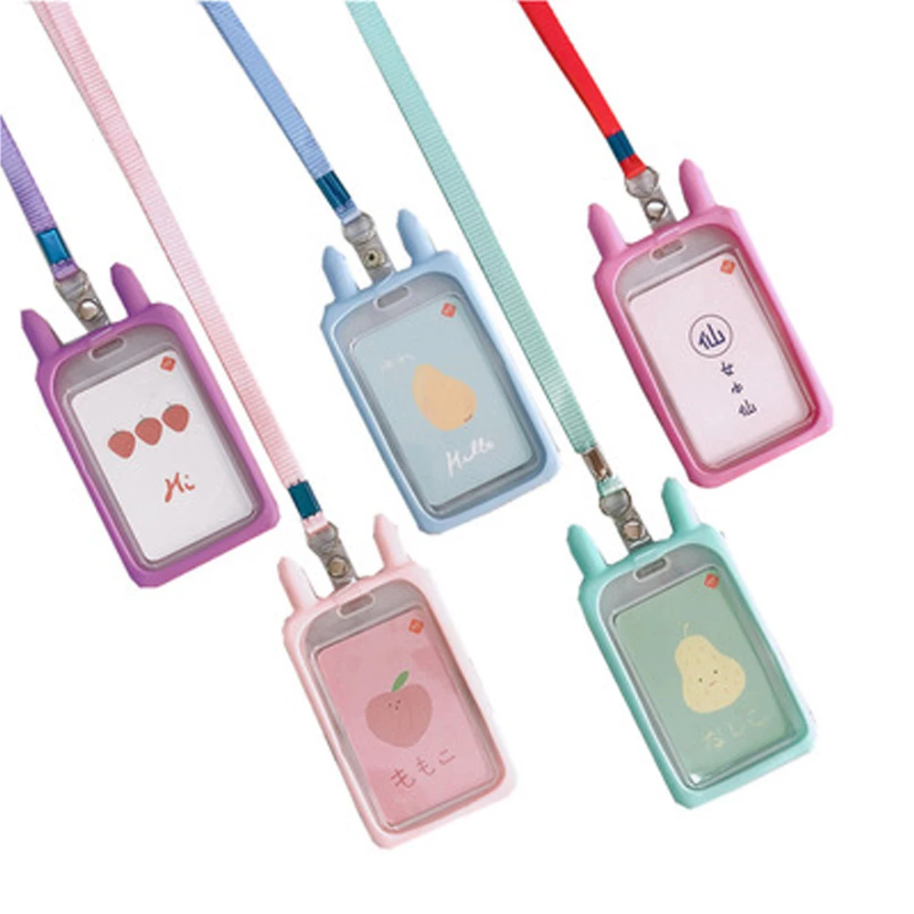 High Quality School Supplies Bank Card Trinket Lanyard Luggage Tag Key Holder Credit Card Card ID Holder Bus Card Case