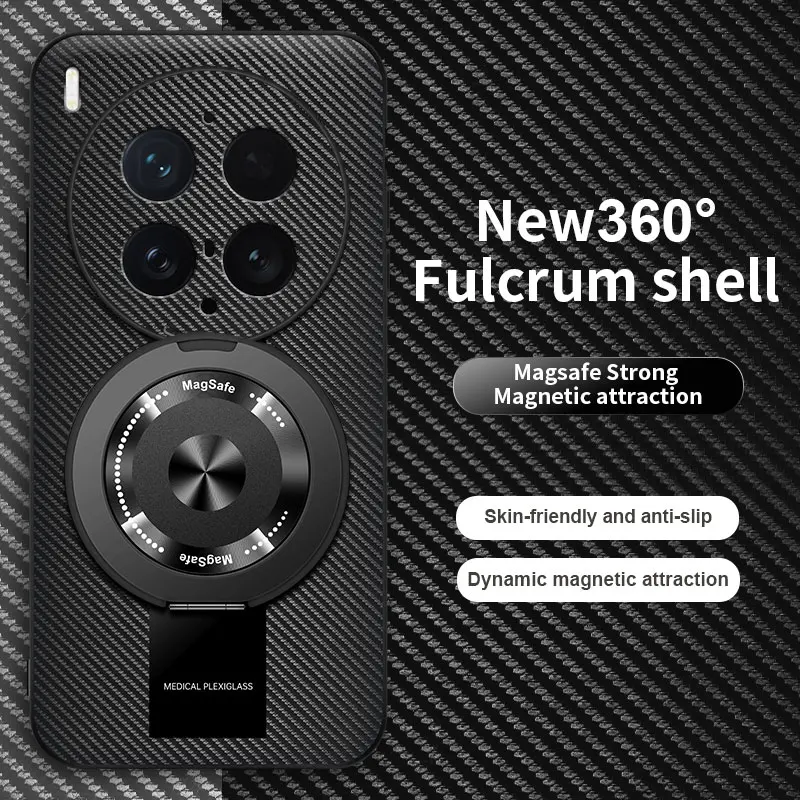 For VIVO X300 Ultra X300 Pro Case High-end Plain Leathe Magn