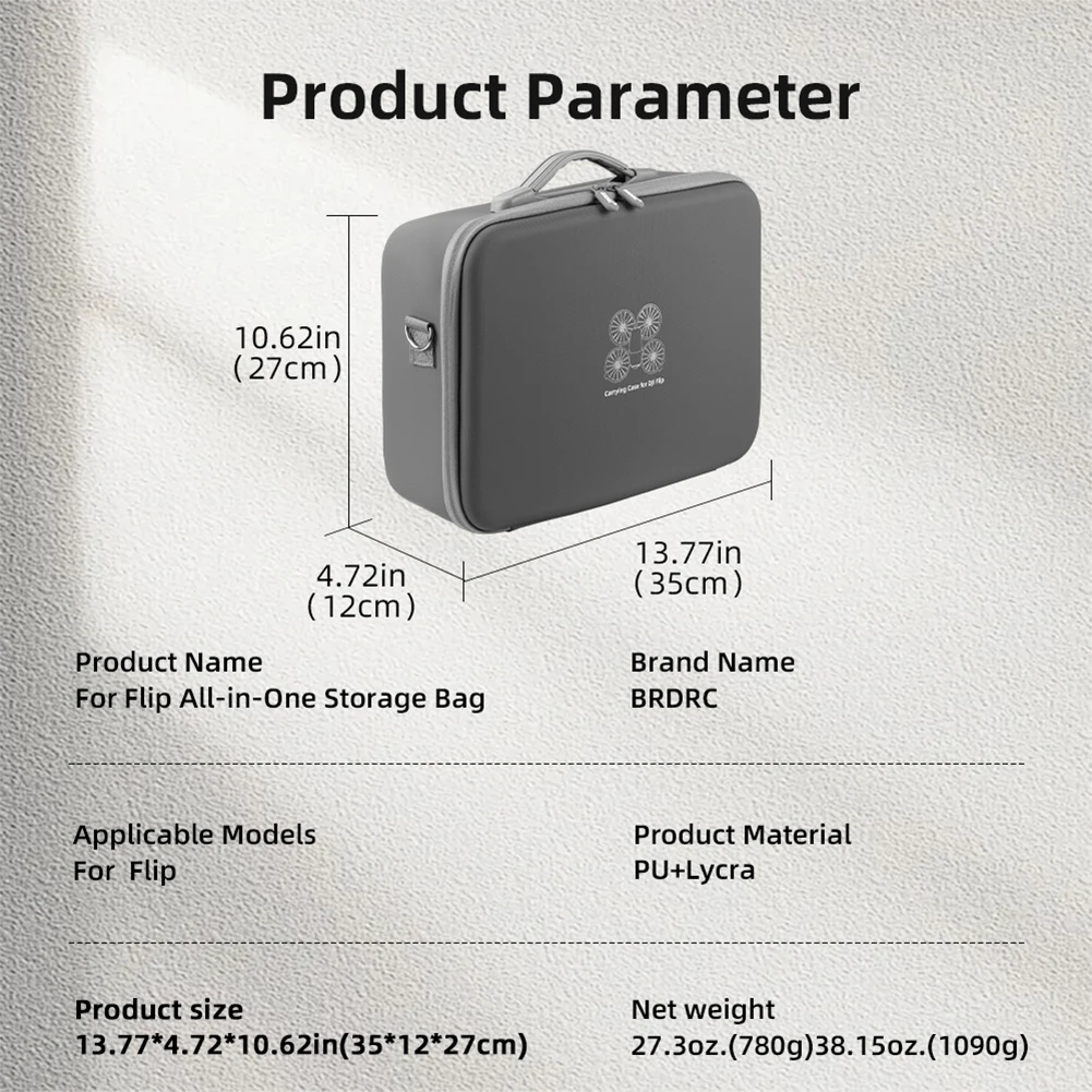 

Portable Carrying Case Shockproof Shoulder Bag Drop-resistant Protective Travel Case Handbag for DJI Flip Drone Accessories