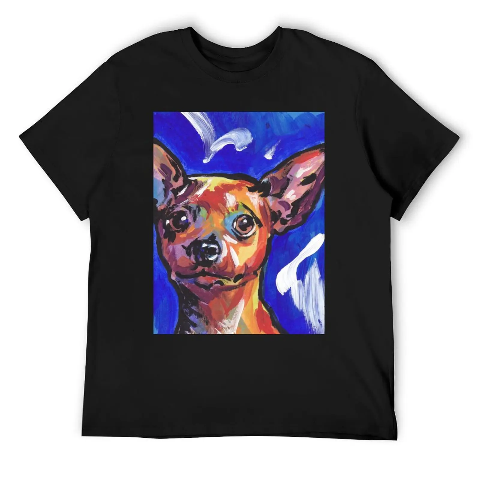 

Miniature Pinscher Dog Bright colorful pop dog art T-Shirt graphics aesthetic clothes anime customizeds men clothings