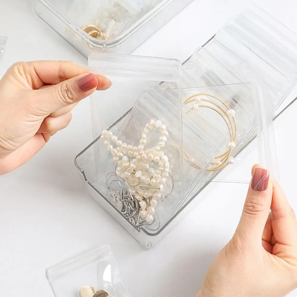 목걸이 팔찌 반지 보석 가방, 자동 밀봉 가방, 선물 포장, PVC 플라스틱 지퍼 잠금 가방, 보관 파우치, 재밀폐 가능